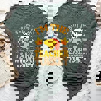 Thanksgiving I'm The Teacher Turkey Matching Bella Canvas T-shirt - Thegiftio