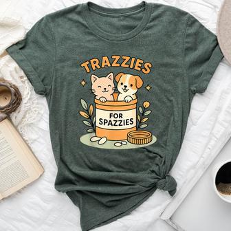 Veterinary Vet Tech Dog Cat Mom Trazzies For Spazzies Bella Canvas T-shirt - Thegiftio UK