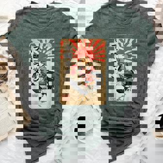 Vintage Japanese Samurai Capybara Rooster Chicken Anime Bella Canvas T-shirt - Thegiftio