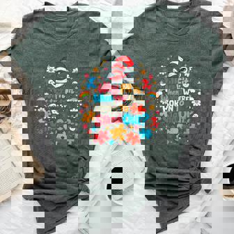 Why Fit In Autism Awareness For Teacher Doctor Cat Hat Cool Bella Canvas T-shirt - Thegiftio