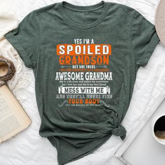 Yes I'm A Spoiled Grandson Of A Freaking Awesome Grandma Bella Canvas T-shirt - Thegiftio UK
