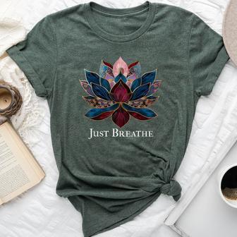 Yoga Lotus Flower Zen Buddhism Buddhist Buddha Meditation Bella Canvas T-shirt - Thegiftio UK