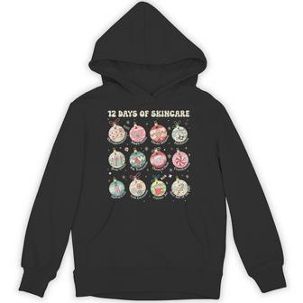 12 Days Of Skincare Esthetician Christmas Dermatology Hoodie - Thegiftio UK