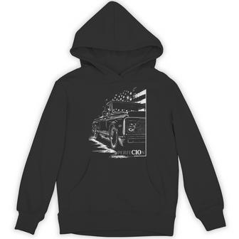 1970-1972 C10 Custom Truck Perfection C10 Truck Silhouette Hoodie - Thegiftio