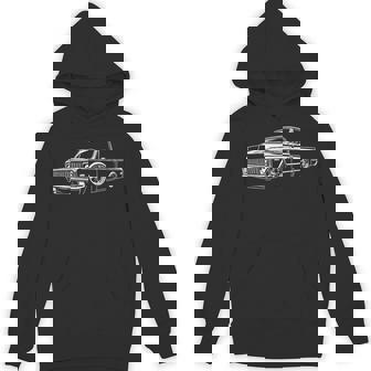 1970-1972 Custom C10 Side Profile Silhouette C10 Truck Hoodie - Monsterry
