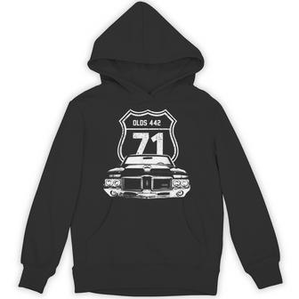 1971 71 Olds 442 Muscle Car Hoodie - Thegiftio UK