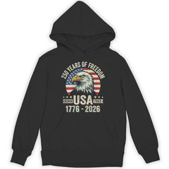 250 Anniversary Usa Eagle American Flag On Back Hoodie - Thegiftio UK