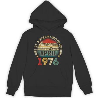 50 Years Old Awesome Since April 1976 50Th Birthday Dad Hoodie - Thegiftio