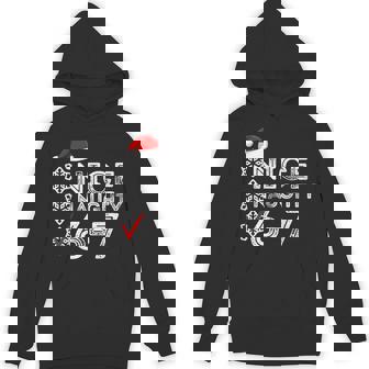6-7 Meme Nice Naughty 67 Six Seven Christmas Brain Rot Hoodie | Mazezy