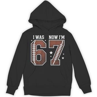 I Was 6 Now I'm 7 Year Old Football Theme 7Th Birthday Boy Hoodie - Thegiftio UK