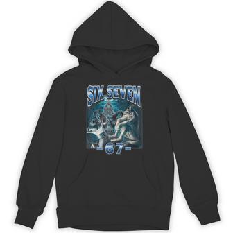 67 Alpha Wolf Meme Six Seven Humor Hoodie - Thegiftio UK
