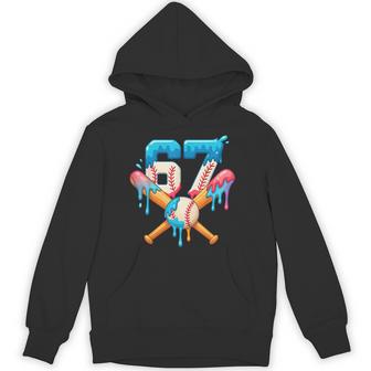 67 Baseball Life Style 101 Apparel Youth Drip Baseball Boys Hoodie - Thegiftio UK