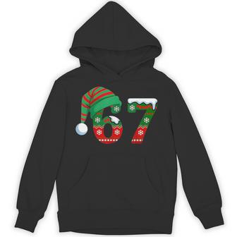67 Christmas Six Seven Meme Brainrot Santa Hat Hoodie - Thegiftio UK