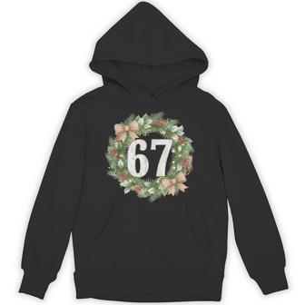 67 Farmhouse Wreath Six Seven 6-7 Six-Seven Christmas Hoodie - Thegiftio UK