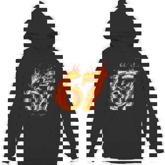 67 Fireixeven Meme Flames スラング 数字 面白い キッズ ティーン 長袖tシャツ パーカー - Kawaiitshirt