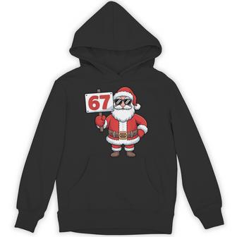 67 Meme Six Seven Christmas Santa Says 67 Matching Xmas 67 Hoodie - Thegiftio UK