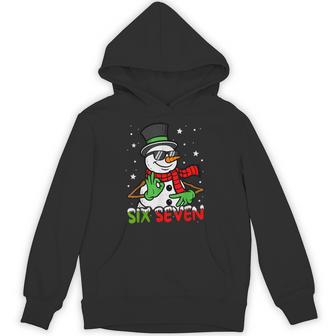 67 Meme Six Seven Snowman Christmas Gen Z Alpha Meme Hoodie - Monsterry