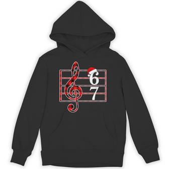 67 Music Meme Slang Musician Santa Music Teacher Christmas Unisex Hoodie | Mazezy