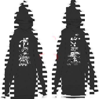 67 Racoon Howling At The Moon Six Seven 6 7 Meme Xmas Unisex Hoodie | Mazezy