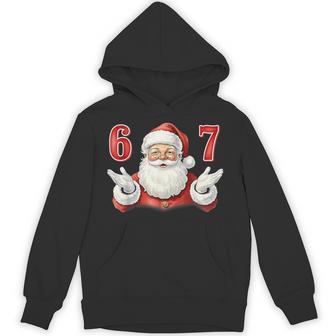 67 Six Seven Christmas 2025 Gen Alpha Meme Santa Hoodie - Thegiftio UK