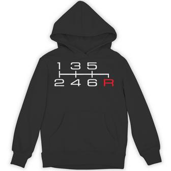 6速マニュアルシフトパターンノブ カーテーマ パーカー - Kawaiitshirt