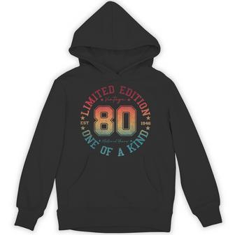 80 Year Old Vintage 1946 Limited Edition 80Th Birthday Hoodie - Thegiftio UK