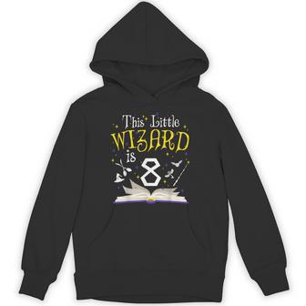 8Th B-Day Magic Wizard 8 Year Old Birthday Matching Family Hoodie - Thegiftio UK