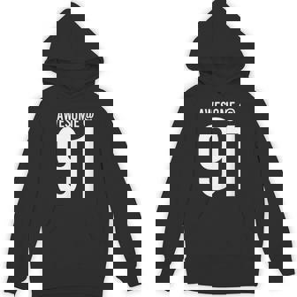 91歳で素晴らしい 面白い91歳の誕生日のお祝い。 パーカー - Kawaiitshirt