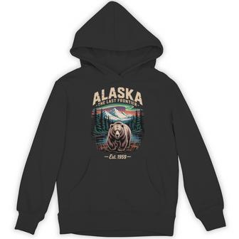 Alaska The Last Frontier Est 1959 Bear Nature Hoodie - Thegiftio UK