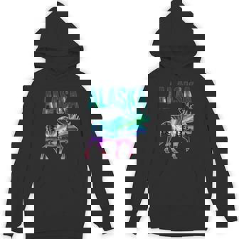 Alaska Northern Lights Viewing Moose Vacation Trip Unisex Hoodie | Mazezy