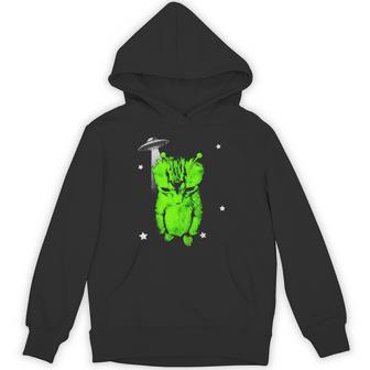 Alien Cat Meme Ufo Vintage Graphic Y2k Silly Cat Hoodie | Mazezy