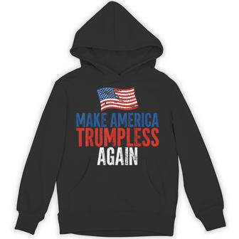 Make America Trumpless Again Patriotic American Flag Hoodie - Thegiftio UK