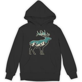 American Elk Lover Dad Retro Hunting Unisex Hoodie | Mazezy