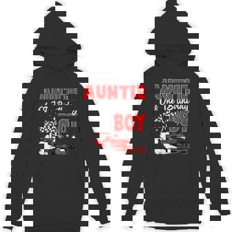 Auntie Of The Birthday Boy Race Car Party Racing Family Unisex Hoodie | Mazezy
