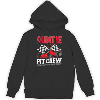 Auntie Pit Crew Racing Family Race Car Birthday Boy Hoodie - Thegiftio UK