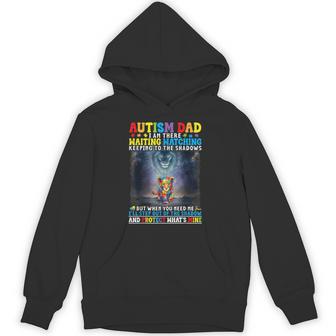 Autism Dad Lion Protector Support Love Autistic Son Daughter Hoodie - Thegiftio