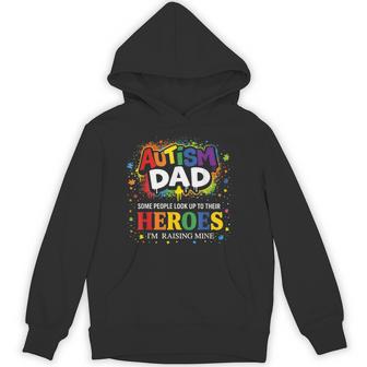 Autism Dad Puzzles Proud Son Hero Autism Awareness Hoodie - Seseable