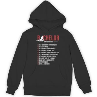 Bachelor Party Checklist Groom Bachelor Party Hoodie | Mazezy