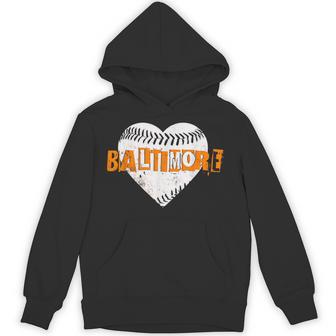Baltimore Baseball Retro Vintage Baseball Lover Hoodie - Thegiftio UK