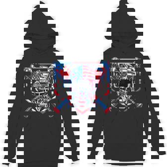 Baseball Catcher Drip American Flag Ice Cream 4Th Of July Hoodie - Monsterry