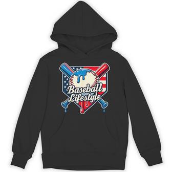 Baseball Lifestyle Apparel Youth Baseball Drip Ice Cream Hoodie | Mazezy