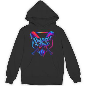 Baseball Respect The Drip Ice Cream Gaming Sport Player Hoodie | Mazezy