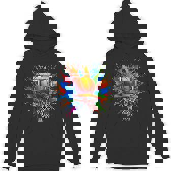 Basketball Color Splash Basketball Hoodie | Mazezy