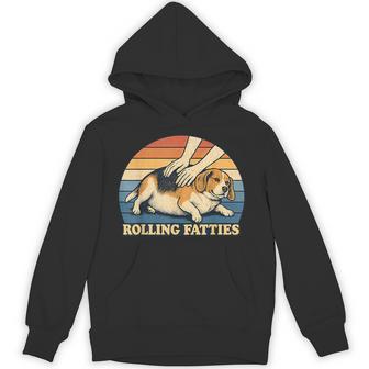 Beagle Rolling Fatties 駄洒落ジョーク 犬好き パーカー - Kawaiitshirt
