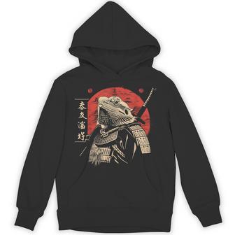 Bearded Dragon Japanese Samurai Japan Reptile Lover Hoodie - Thegiftio