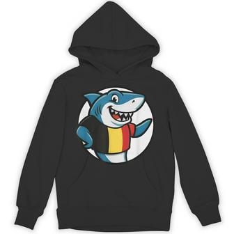 Belgium Flag Shark Belgian Unisex Hoodie | Mazezy