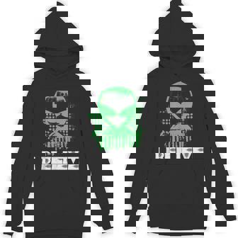 I Believe In Aliens Retro UFO Space Vibes Cosmic Lover Unisex Hoodie | Mazezy