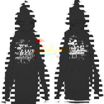 Believe In Santa Magic Winter Holiday Believe Christmas Hoodie | Mazezy