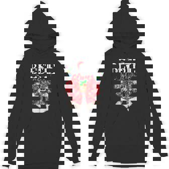 Bestie Claus Best Friend Couples Coquette Bow Xmas Lights Hoodie - Thegiftio