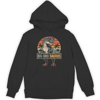Big Bro Saurus Dinosaur Family Match Birthday Big Brother Hoodie - Monsterry